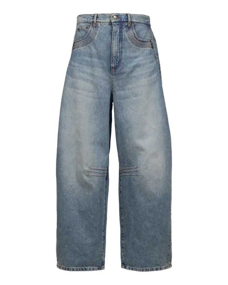 Egonlab Jeans mit Tragefalten - Blau Blau