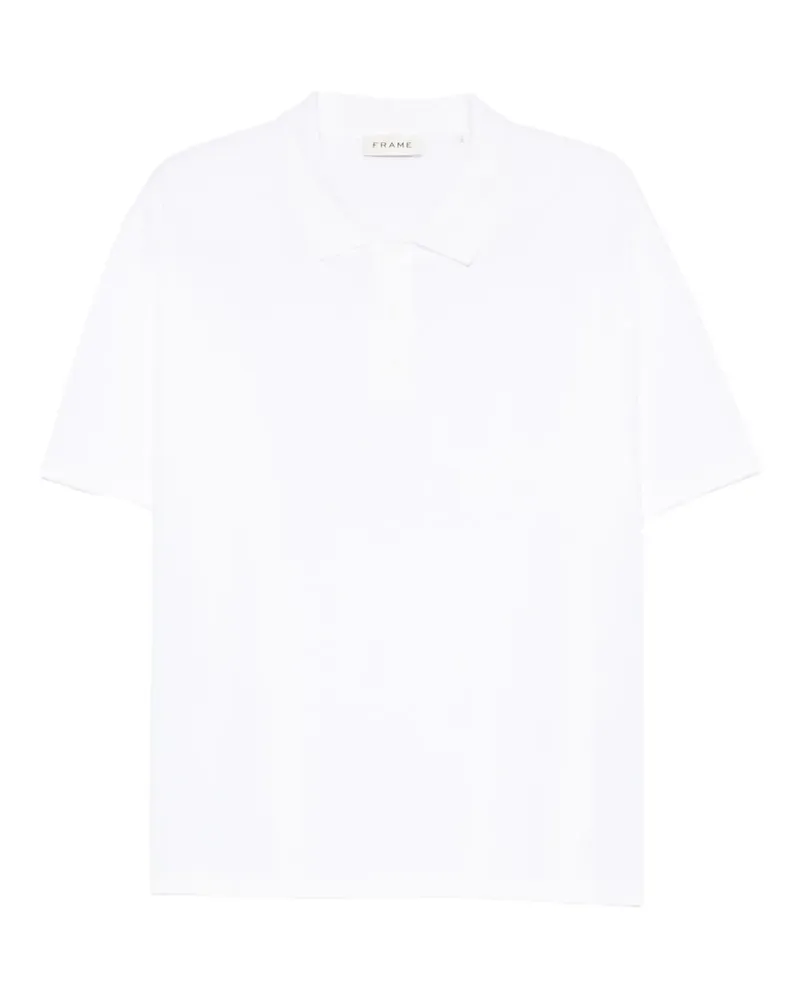 Frame Denim Kurzärmeliges Poloshirt - Weiß Weiß