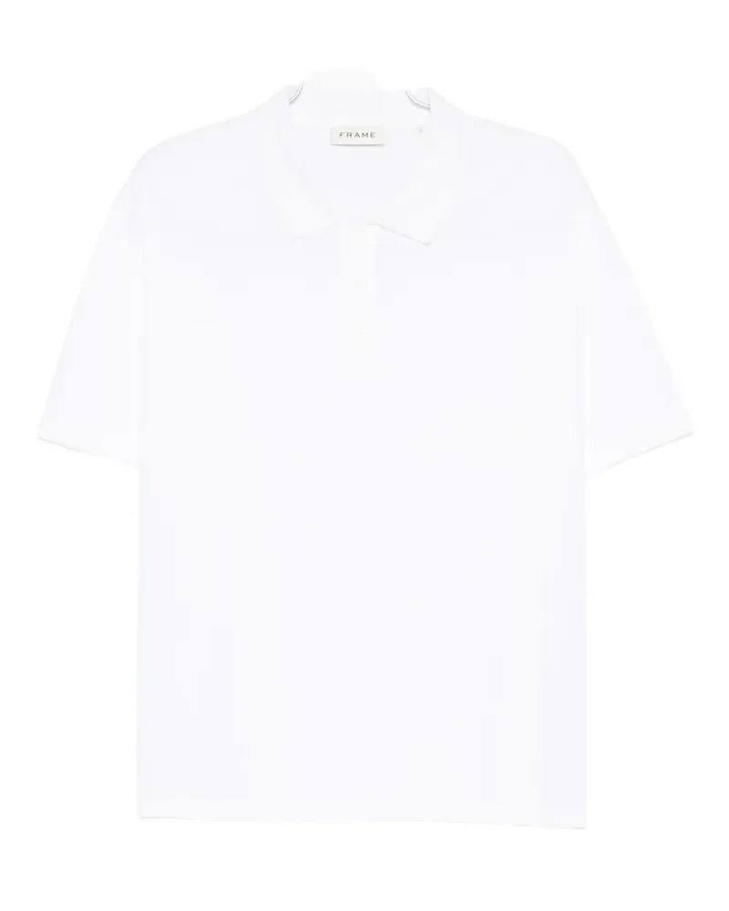 Frame Denim Kurzärmeliges Poloshirt - Weiß Weiß
