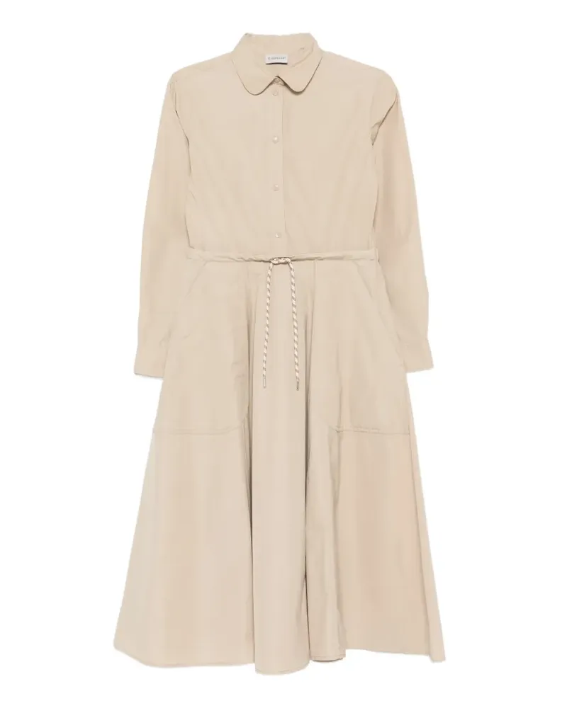 Moncler Hemdkleid aus Funktionsstoff mit Kordelzug - Nude Nude