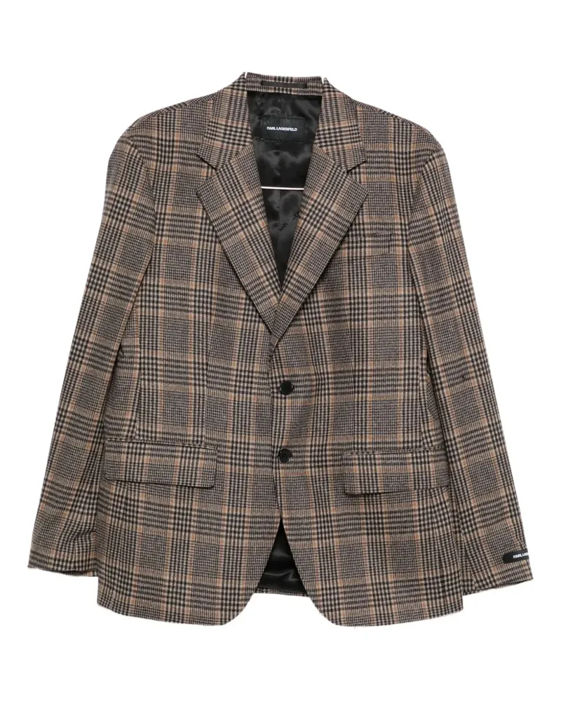Karl Lagerfeld checked wool jacket - Braun Braun