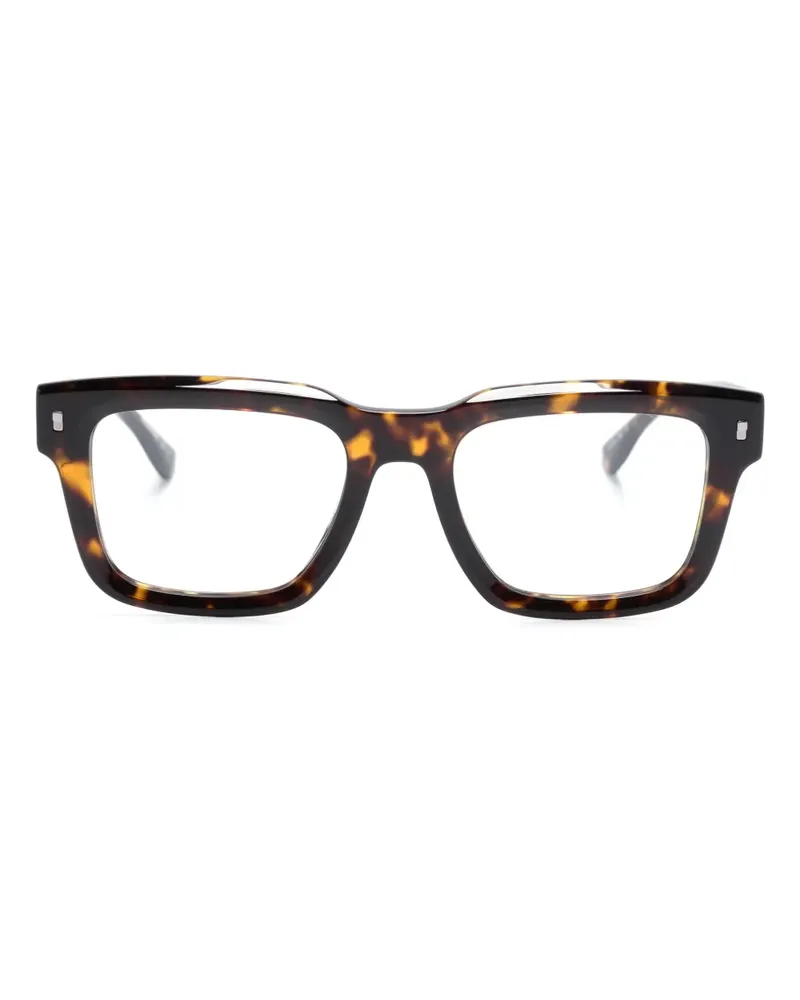 Dsquared2 Eckige Brille in Schildpattoptik - Braun Braun