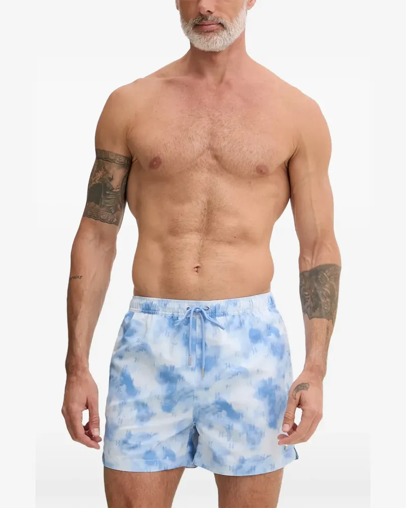 Karl Lagerfeld monogram-print swim shorts - Blau Blau