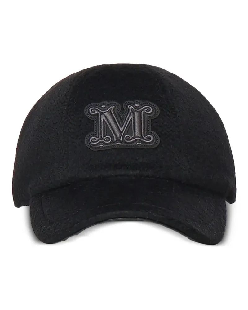 Max Mara Baseballkappe mit Logo-Patch - Schwarz Schwarz