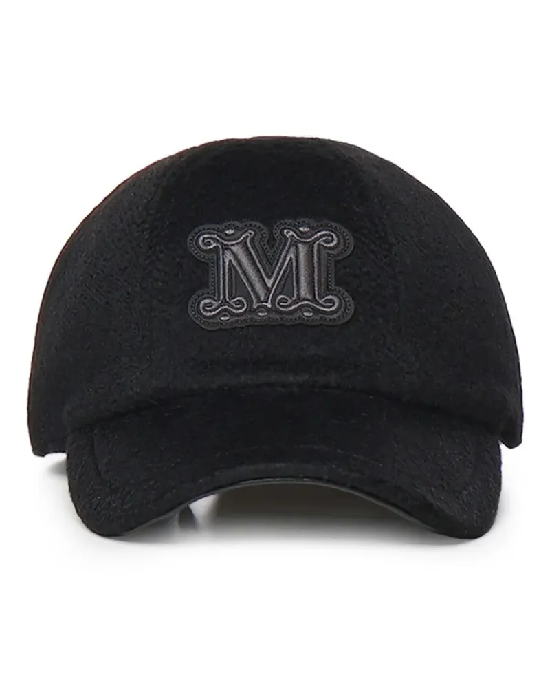 Max Mara Baseballkappe mit Logo-Patch - Schwarz Schwarz