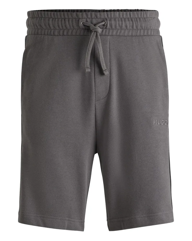 HUGO BOSS Shorts mit Logo-Stickerei - Grau Grau