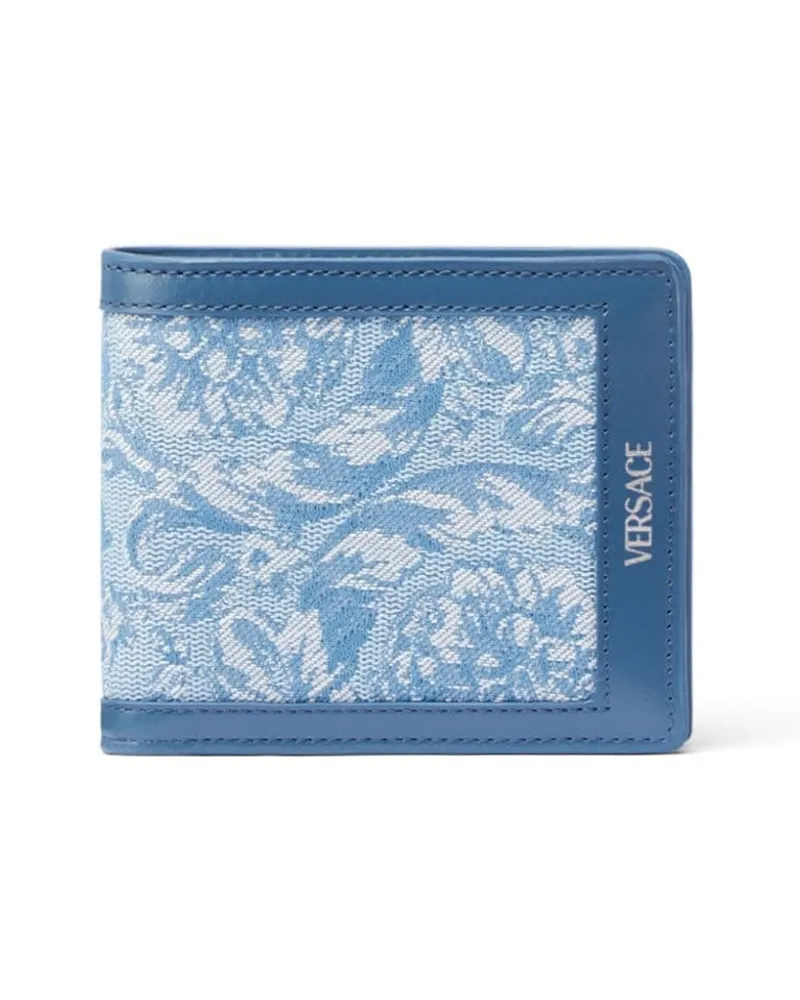 Versace Barocco Athena jacquard bi-fold wallet Blau