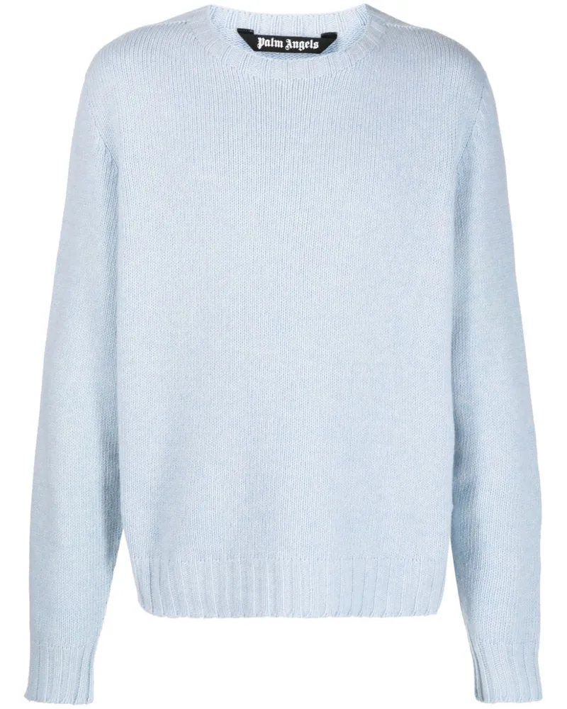 Palm Angels Pullover mit Bogen-Logo - Blau Blau