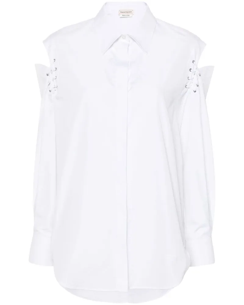 Alexander McQueen Hemd mit Cut-Out-Detail - Weiß Weiß
