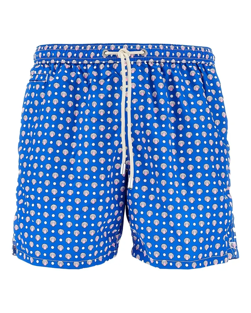 MC2 Saint Barth Gemusterte Badeshorts - Blau Blau
