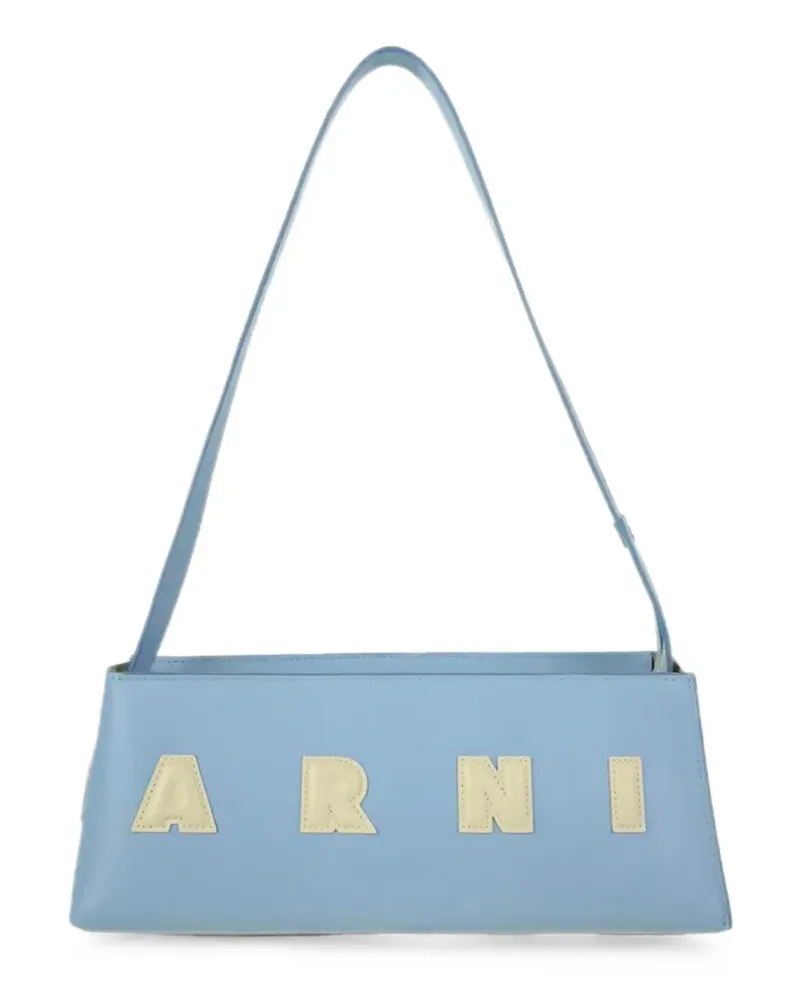 Marni Museo logo-detail leather shoulder bag - Blau Blau