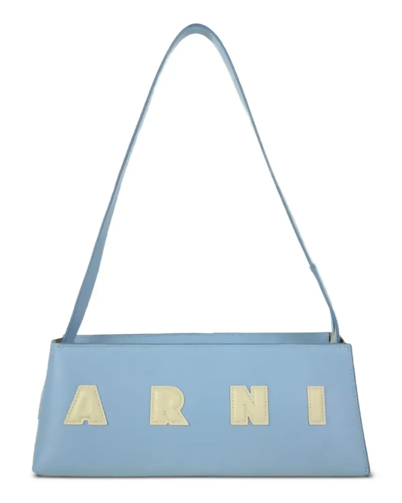 Marni Schultertasche mit Logo - Blau Blau