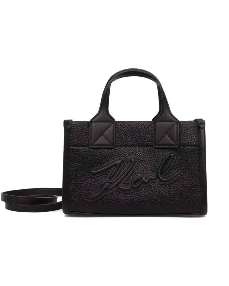 Karl Lagerfeld K/Skuare Grainy Handtasche - Schwarz Schwarz