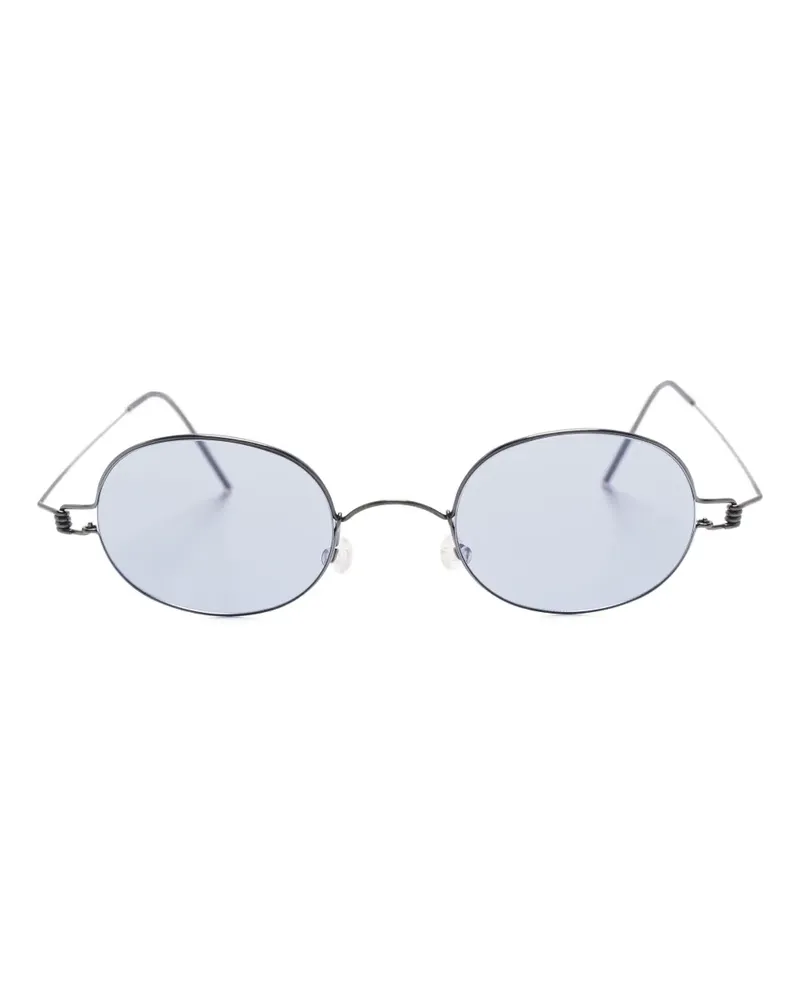 Lindberg 8217 Sonnenbrille aus Titan mit ovalem Gestell - Schwarz Schwarz