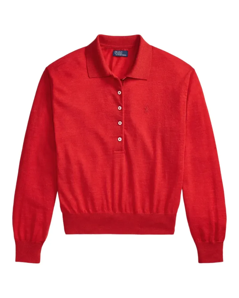 Ralph Lauren Geknöpfter Pullover - Rot Rot
