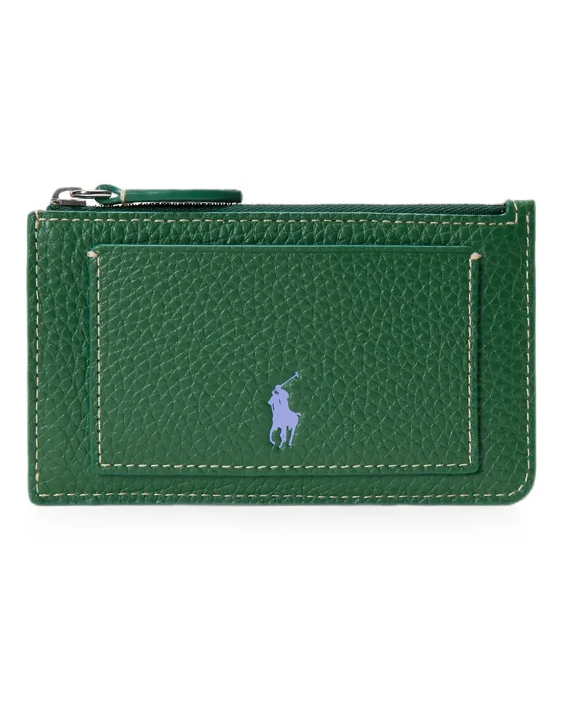 Ralph Lauren Polo Play pebbled calf leather card case - Grün Grün