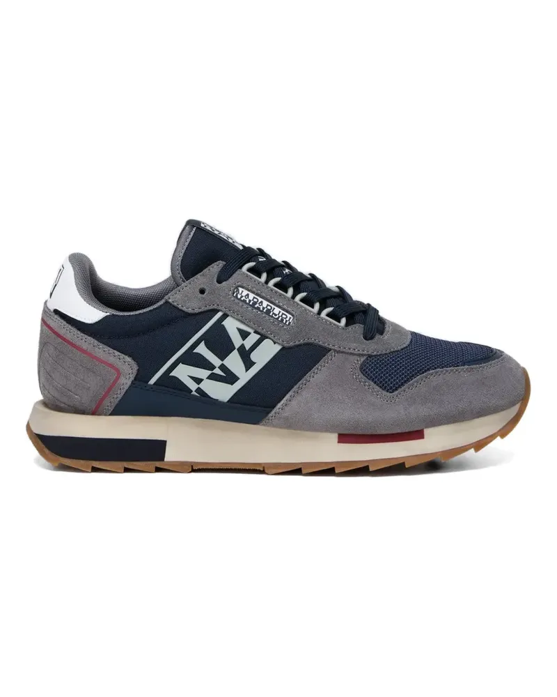 Napapijri Virtus NYS logo-print panelled sneakers - Grau Grau
