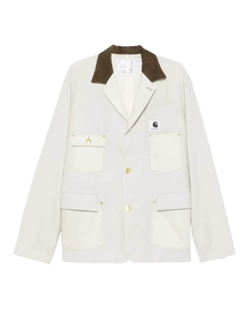 Sacai long-sleeve jacket - Nude Nude