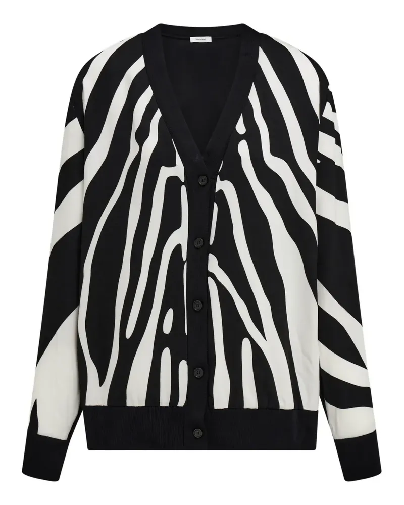Ferragamo Cardigan mit Print - Schwarz Schwarz