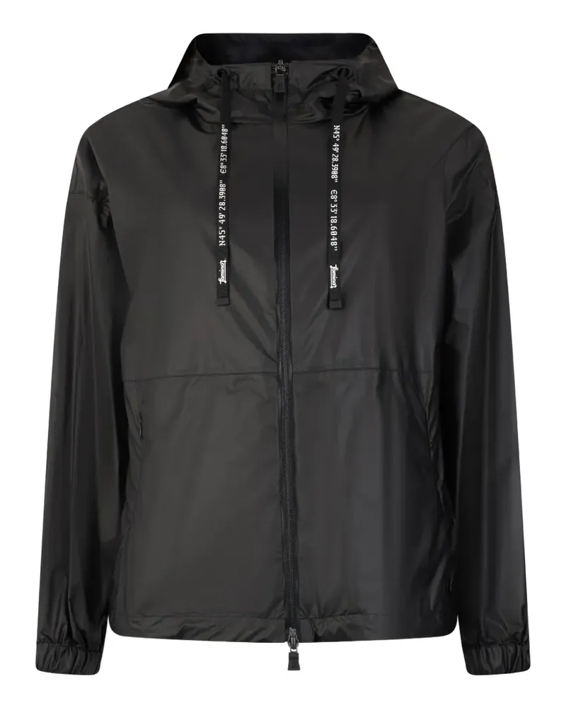 Herno hood zip-fastening jacket - Schwarz Schwarz