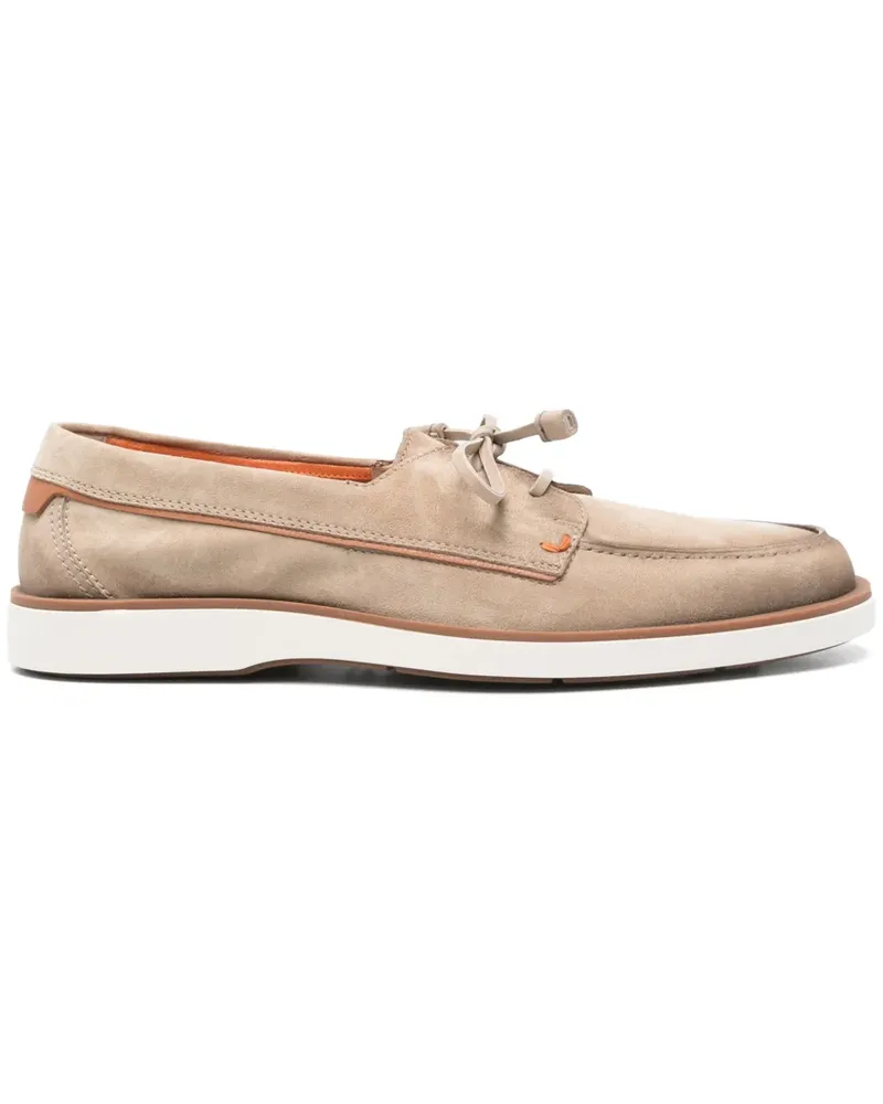 Santoni Loafer aus Wildleder - Nude Nude