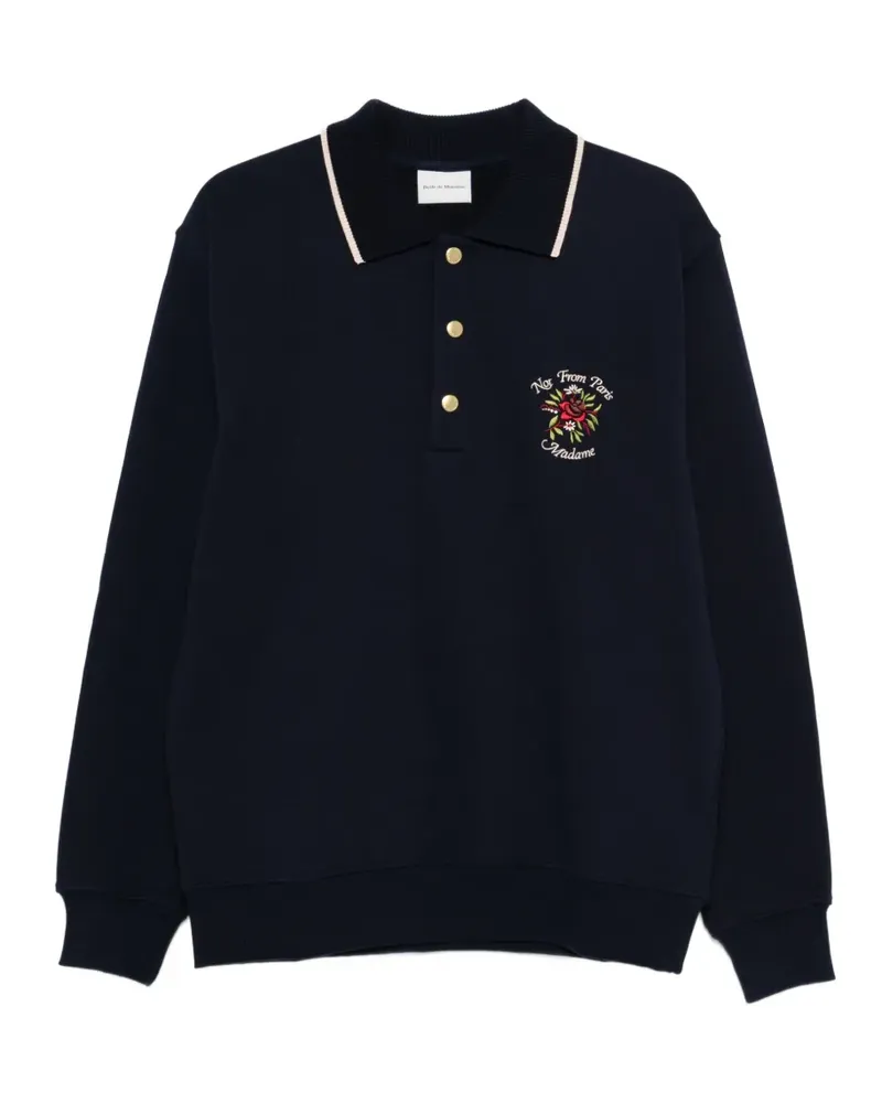 Drôle de Monsieur embroidered sweatshirt - Blau Blau