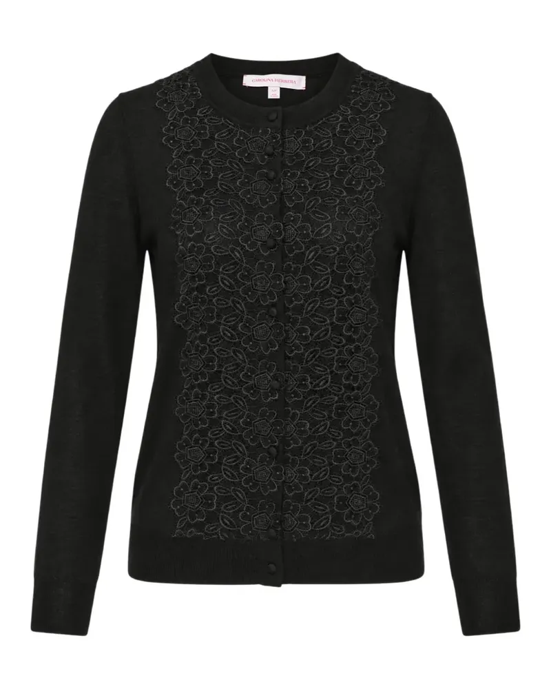 Carolina Herrera New York floral-lace cardigan - Schwarz Schwarz