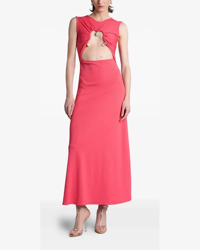 Christopher Esber Hiero stone-embellished cut-out maxi dress - Rosa Rosa