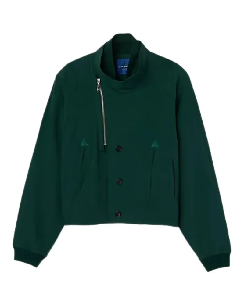 Asics Asymmetrische Bomberjacke mit Reißverschluss - Grün Grün