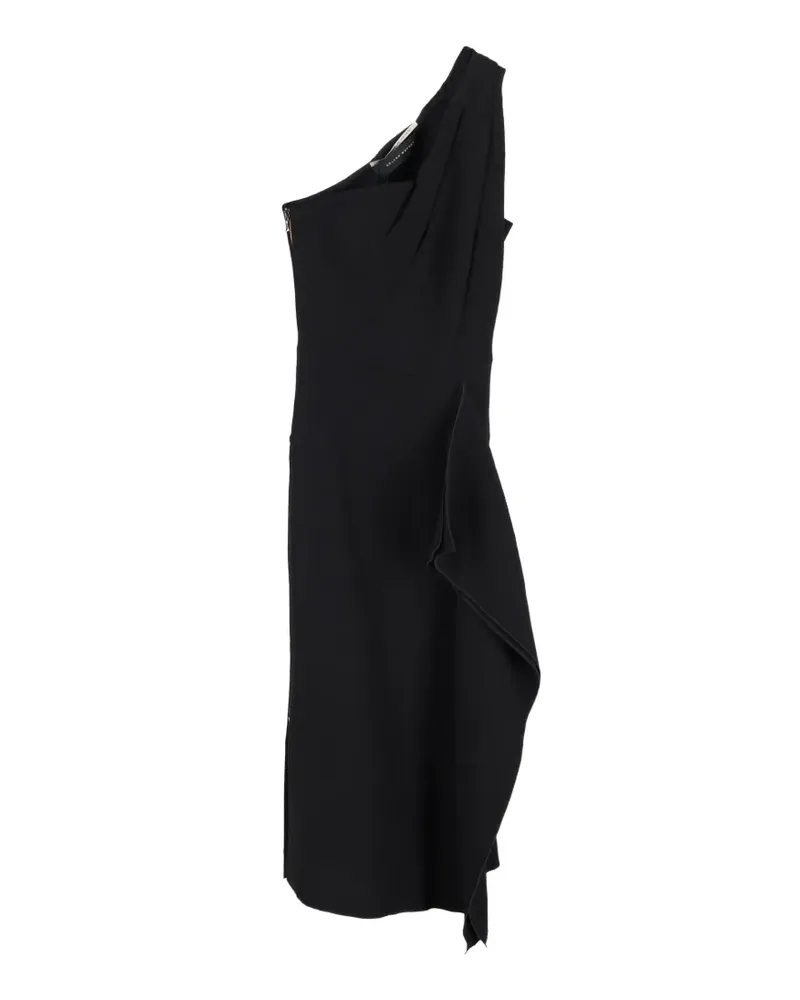 Roland Mouret Drapiertes Midikleid - Schwarz Schwarz