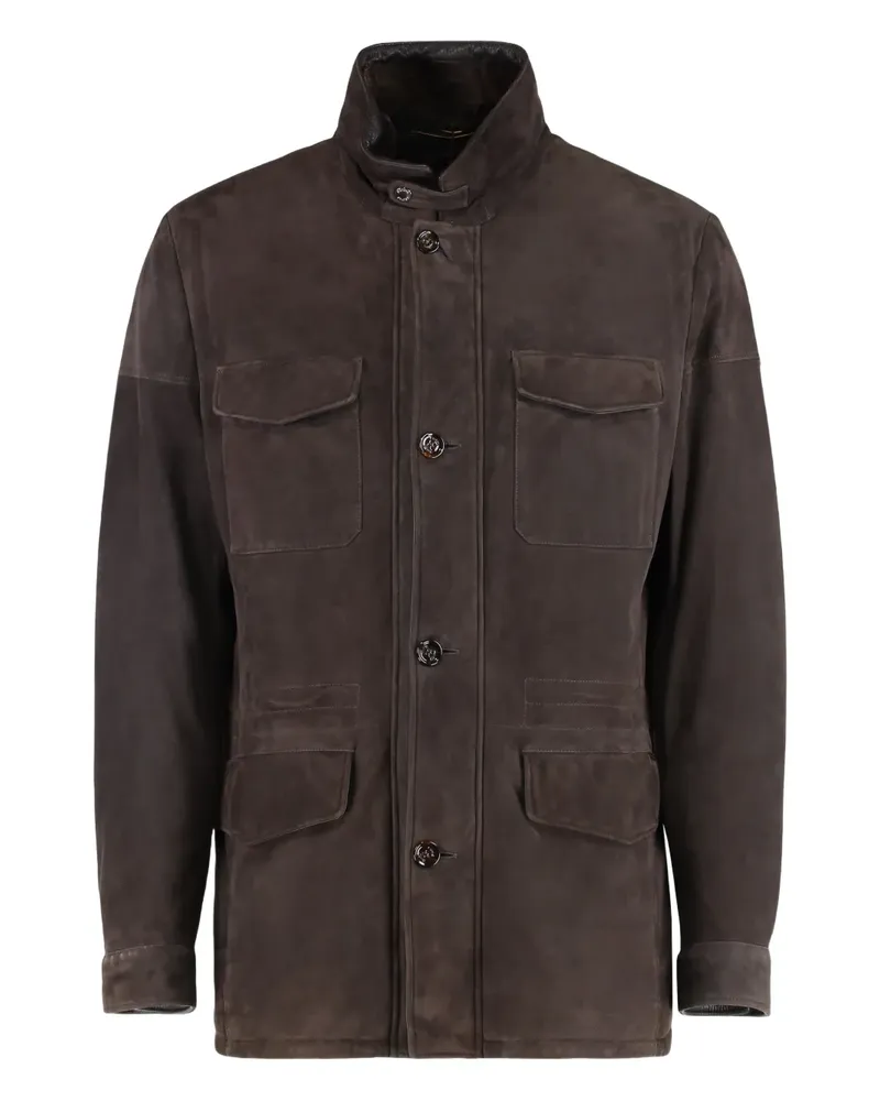 MOORER Jacke mit Klappentasche - Braun Braun
