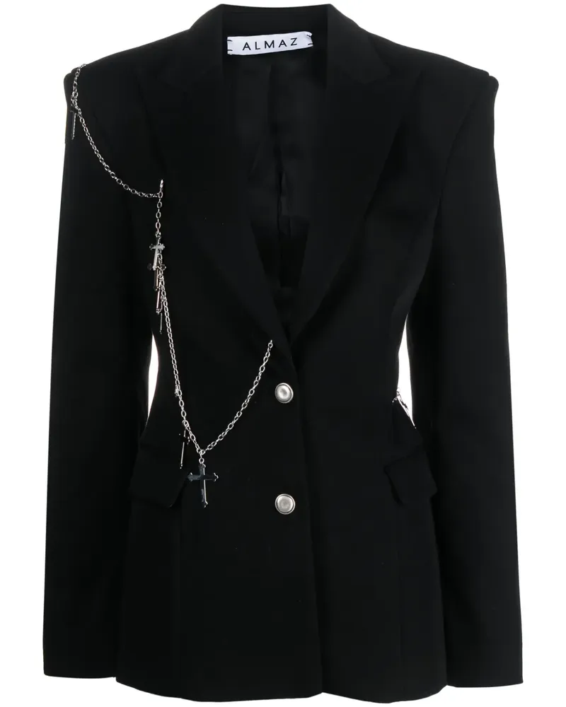 ALMAZ Einreihiger Fit Up Blazer - Schwarz Schwarz