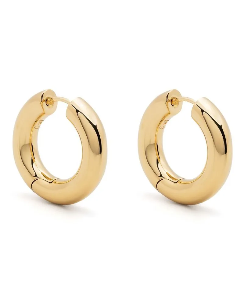 Tom Wood 9kt Chunky Medium Hoop Gelbgoldcreolen
