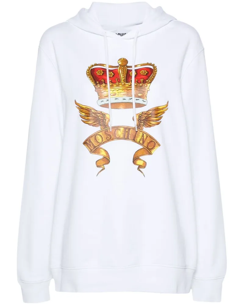 Moschino Hoodie mit Kronen-Print - Weiß Weiß