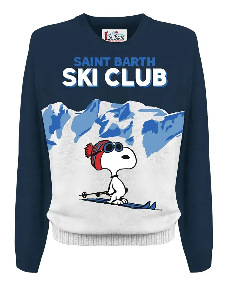 MC2 Saint Barth Pullover mit Logo-Print - Blau Blau