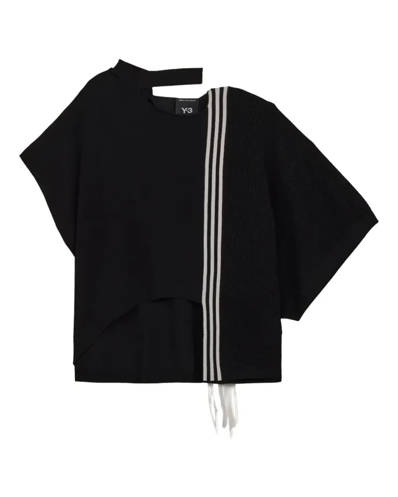Y-3 stripe panel top - Schwarz Schwarz