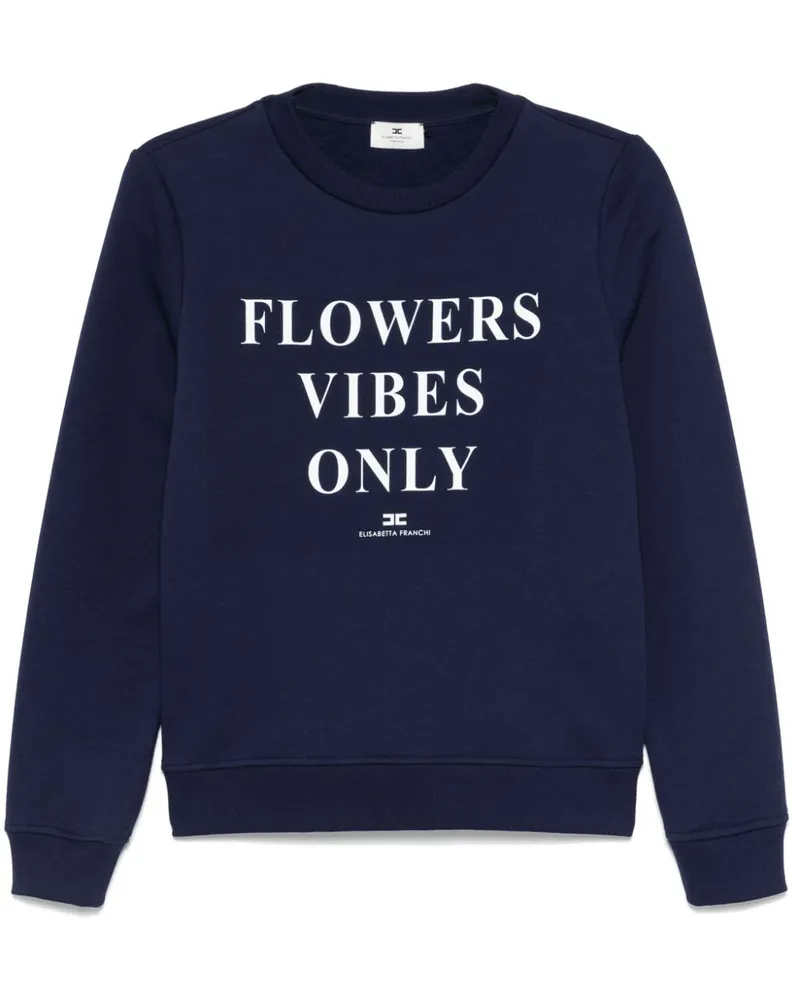 Elisabetta Franchi Sweatshirt mit Logo-Print - Blau Blau