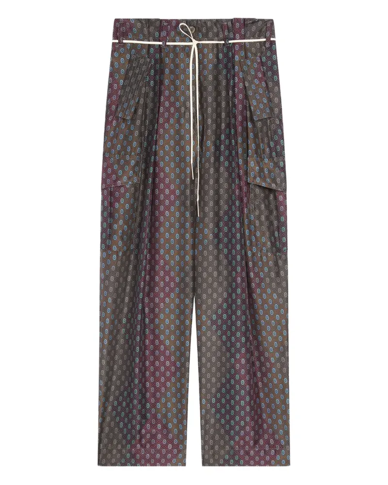 Dries van Noten Hose aus Seide - Braun Braun