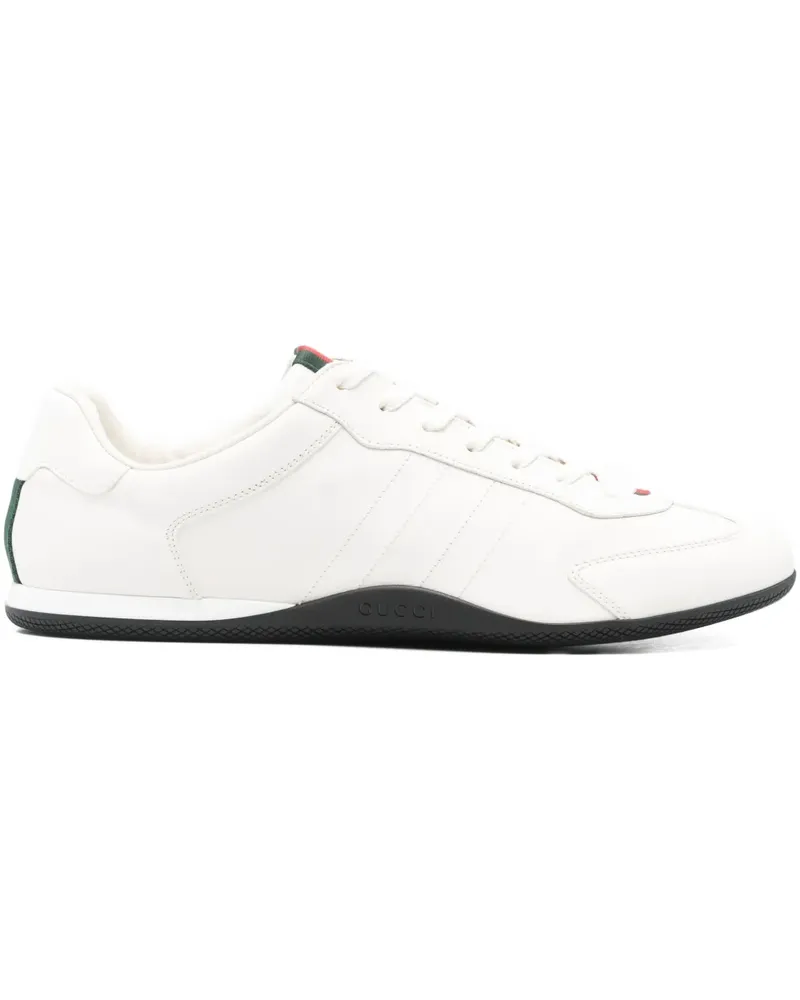 Gucci Web-detail leather sneakers - Nude Nude