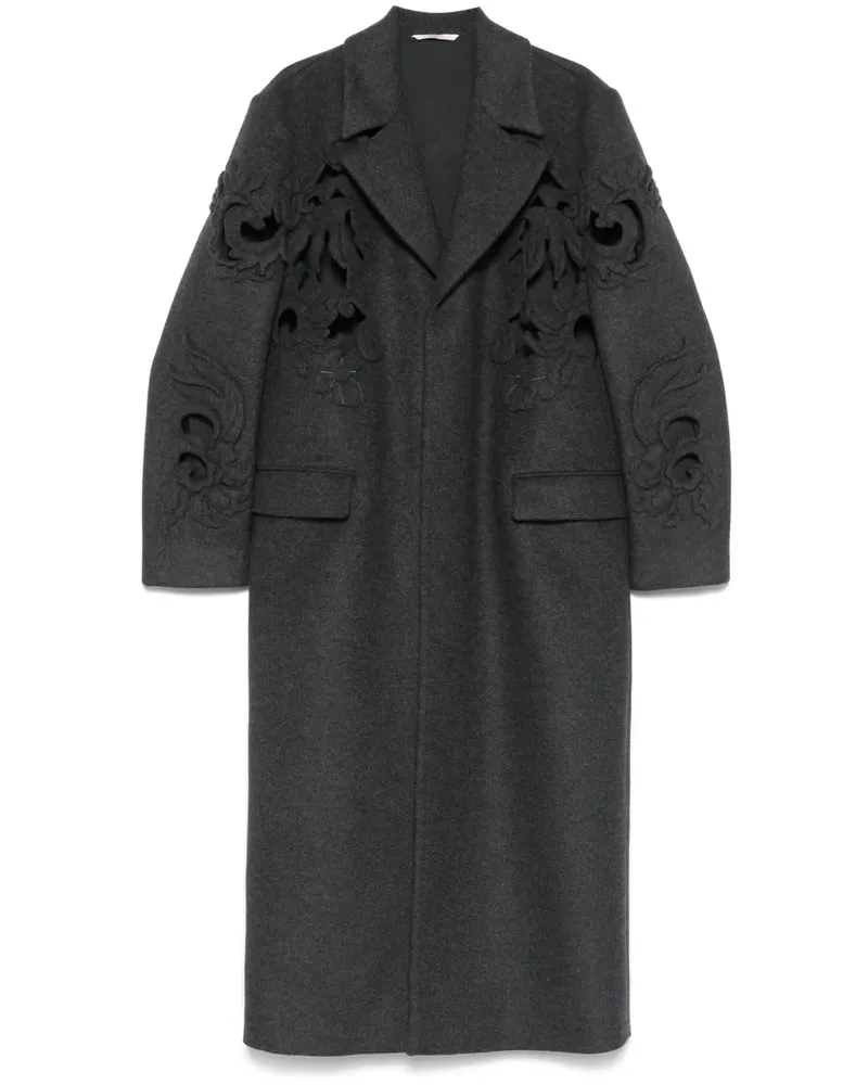 Valentino Garavani Mantel mit Cut-Outs - Grau Grau