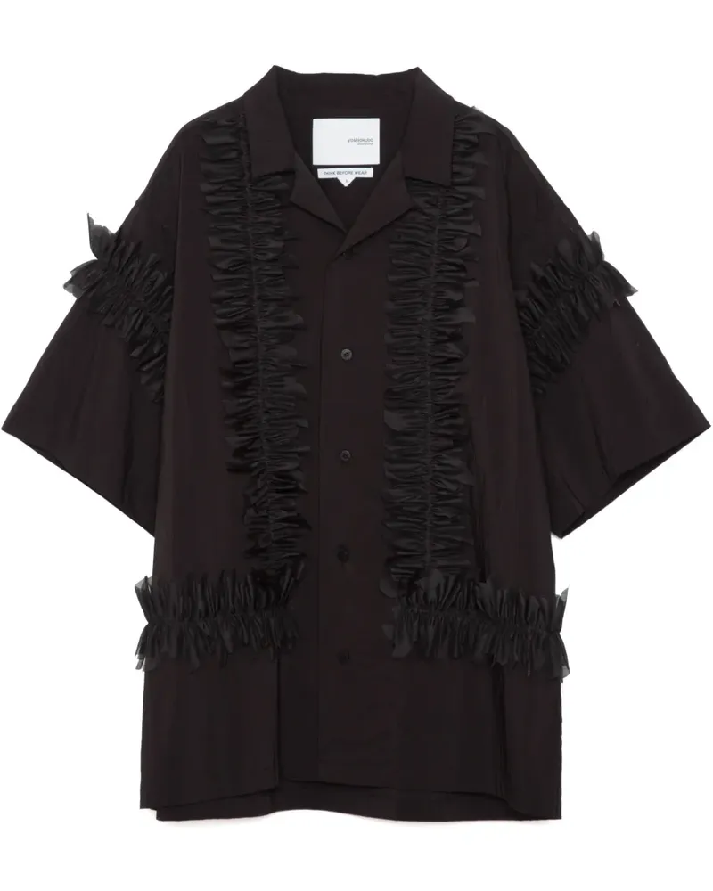 Yoshio Kubo Fringe Leaf Hemd - Schwarz Schwarz