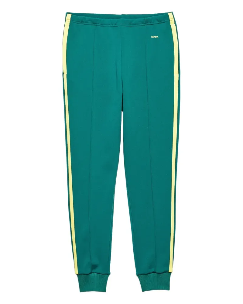 Prada Jogginghose mit Streifendetail - Grün Grün