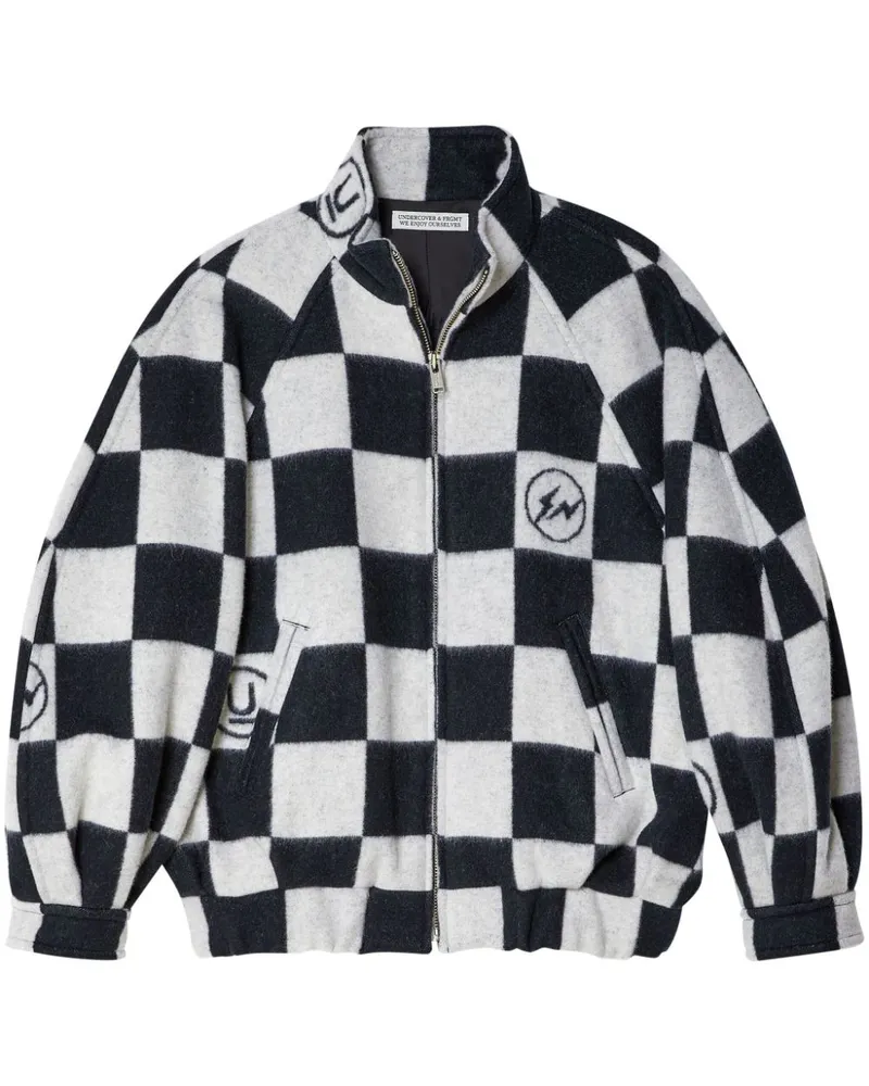 Undercover Hemdjacke mit Schachbrettmuster - Schwarz Schwarz