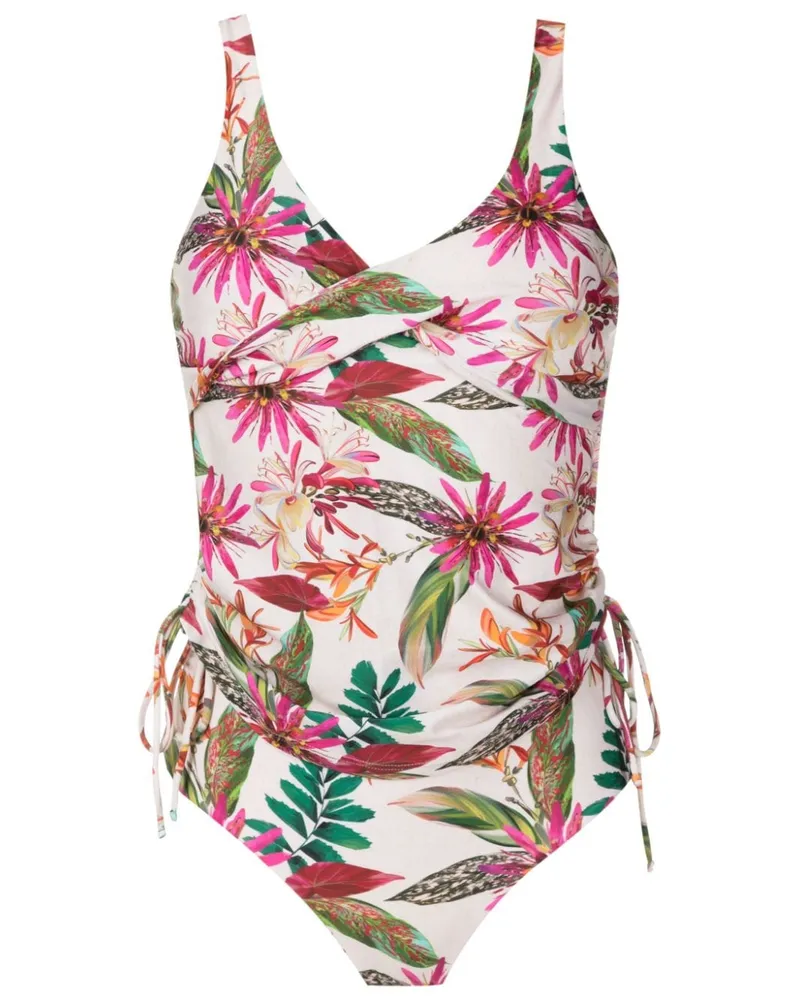Lygia & Nanny Bikini mit Blumen-Print - Weiß Weiß