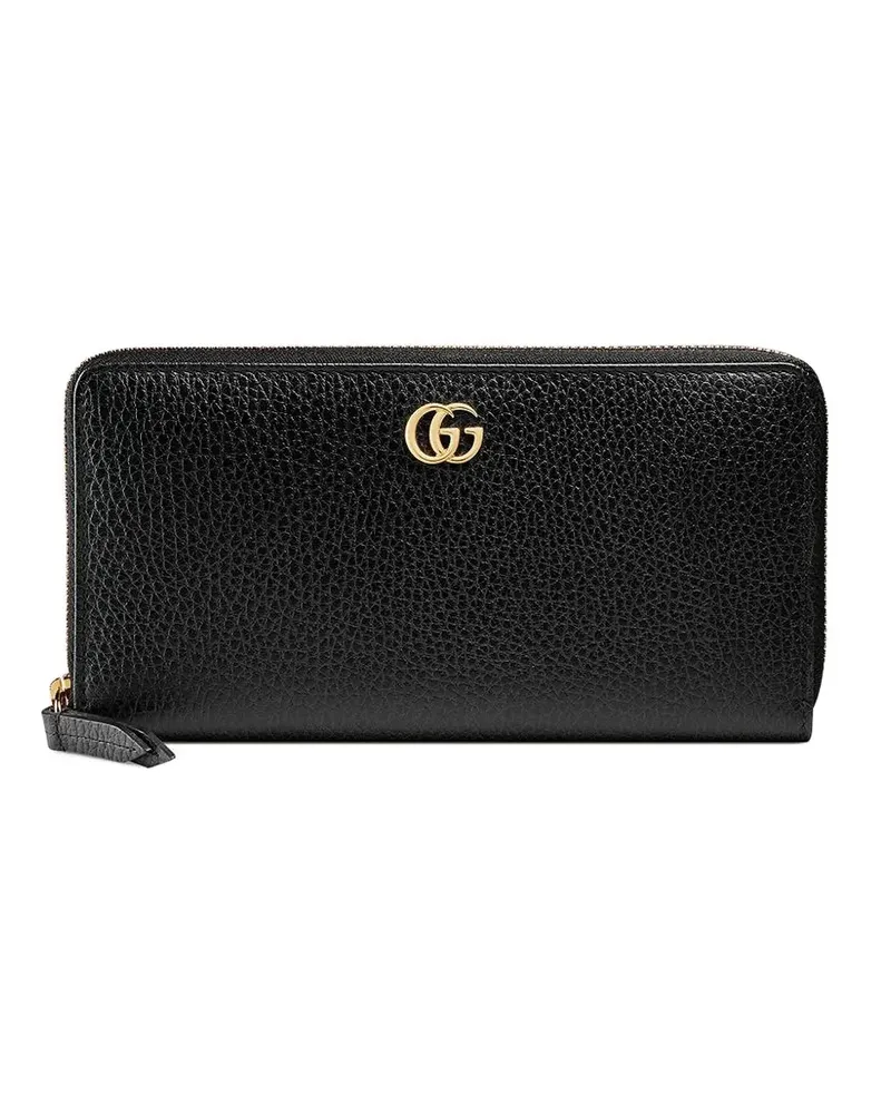 Gucci GG Marmont Portemonnaie aus Leder - Schwarz Schwarz