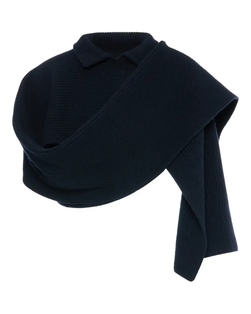 Maison Margiela Gerippter Schal - Blau Blau