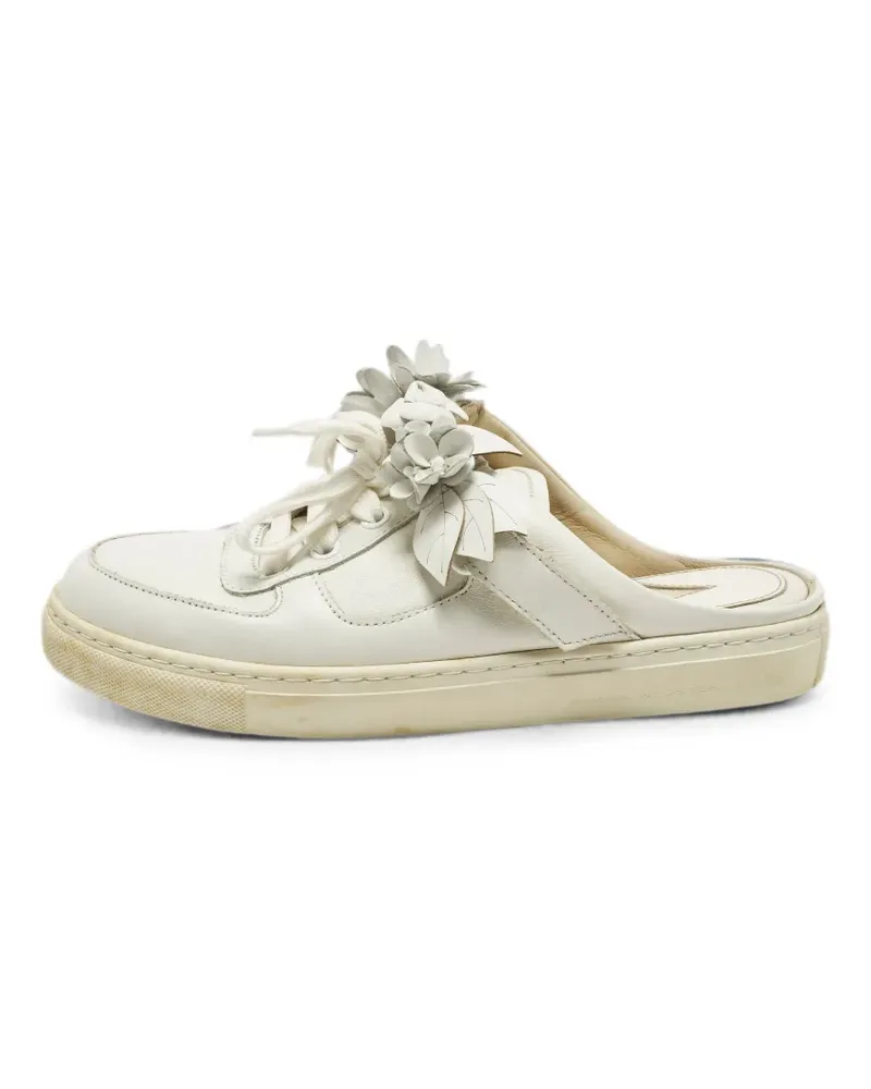 Sophia Webster floral-appliqué slip-on sneakers - Weiß Weiß