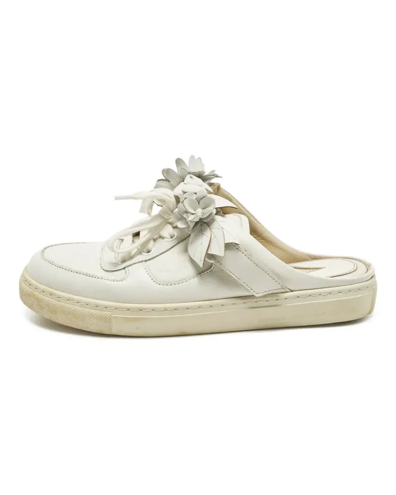 Sophia Webster floral-appliqué slip-on sneakers - Weiß Weiß