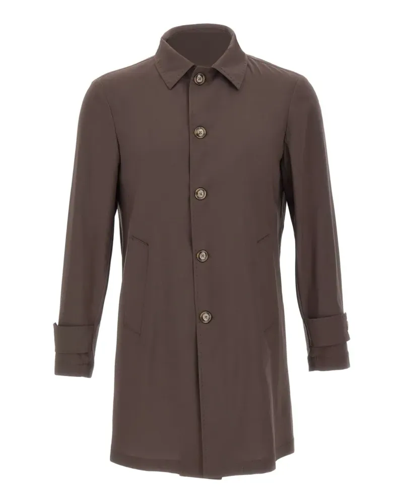 BARBA Bristol button cuff virgin-wool coat - Braun Braun