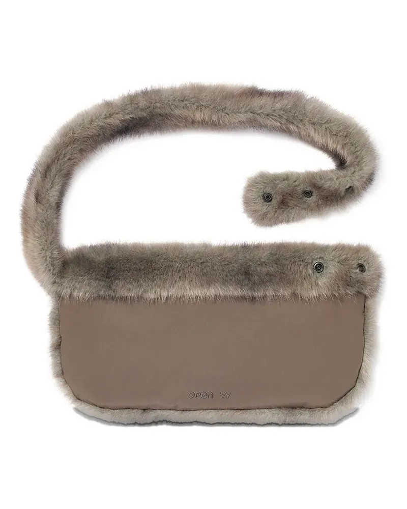 OPEN YY Gürteltasche aus Plüsch - Grau Grau